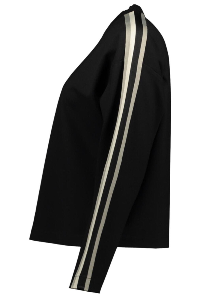 SWEATER MET ACCENTSTREEP GE50001 60 BLACK